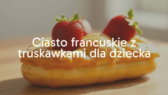 A crispy french pastry with fresh strawberries, warm golden brown, soft lighting, inviting and child-friendly, hyperrealistic.