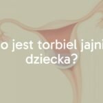 A medical illustration of an ovarian cyst in a child, showing a fluid-filled sac in the ovary, soft pastel colors, educational and calm vibe.