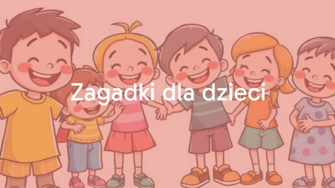 Children solving riddles, colorful and joyful, cartoon style, bright background, fun and educational atmosphere.